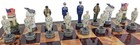 Us Military Army Vs Air Force Chess Men Set With 18  Cherry Color Board
