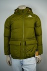 The North Face Teen Hooded 600 Down Jacket Fleece Line Green Winter Jacket Parka