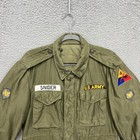 Vintage Us Army M1951 Field Jacket Mens Small Olive Green Patches 50s Military