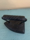 Vtg  Antique Cast  Iron Flat Sad Iron Trivet Doorstop Farmhouse Bookend
