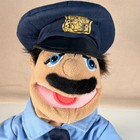 Melissa   Doug Police Officer Hand Puppet Cyrus Guy Smyle 2551 Uniform With Rod