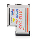 Expresscard 54mm 2 Ports Usb 3 0 Hidden Adapter For Laptop Notebook Us Stock