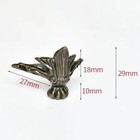 4pcs Antique Corner Protector Brass Jewelry Chest Box Wooden Case Decorative 