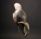 African Mask Wooden Hand Carved Vintage Wall Mask Tribal African Dan Bird-7205