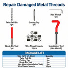 M10 X 1 0 Thread Repair Tool Stainless Helicoil Wire Insert Kit 15pc