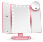Trifold Makeup Mirror With Lights 2x 3x 10x Led Touch Dual Power Vanity Mirror