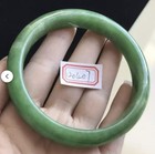 Vintage Large Jadeite Green Jade Bangle From Burma Certified Size 63mm