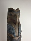 Indigenous Totem Pole Paint On Hand Carved Wood 25     Alaska Northwest