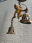 Vintage Antique Cherub Putti Hanging Light Fixture French Regency