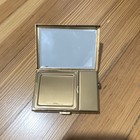 Vintage Mother Of Pearl Inlay Gold Tone Powder Compact Mirror With Music Box