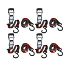 12 Ft X 1 In 4-pack Husky Ratchet Tie Down Heavy Loads Security Fastening Straps