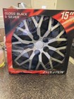 Single Evolution 15-inch Wheel Cover  Silver   Black Finish  96919
