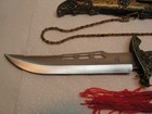 Vintage Ornate Dagger Knife W  Sheath  Stainless 6 1 2    Design Blade  10 5 8  Wh