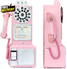Antique Telephone Pink Rotary Dial Landline Phone Model Vintage Classic Phone