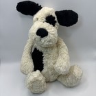 Jellycat Bashful Puppy Dog Plush Black White Medium 12    Stuffed Animal Soft Toy
