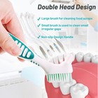 Denture Brush 4 Pack double Sided Denture Toothbrushes  Multi-layered Bristles  