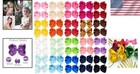40pcs 4 Inch Hair Bows For Girls hand-made Grosgrain Ribbon Hair Bow Alligator C