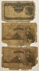 Portugal 1904 500 Reis   1917 1 Escudo 3 Banknotes 