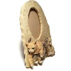 Cat Picture Frame Resin Beige Three Striped Kittens 3 X 4 5  Photo Big 8 5 X 6 