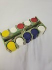 Vtg Bakelite Green Marbled Poker Chip Caddy Po Do Dog Chips Set
