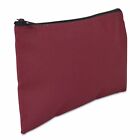 Deposit Bag Bank Pouch Zippered Safe Money Bag Organizer In Maroon Red