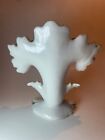 Antique French 1800 s Porcelain Hand Painted Wedding spill Vase With Gold Trim