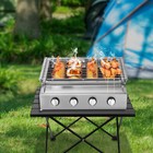 Stainless Steel Commercial Gas Bbq Grill With Steel Grilling Mesh 4 Burners