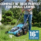 Cordless 16  Electric Lawn Mower Compatible With Makita 18v Battery  tool Only 