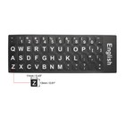 English Korean Keyboard Stickers Cover Frosted  Black Background White Lettering