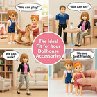 Family Dollhouse People - Bendable Doll House People Figures - 5 Poseable Action