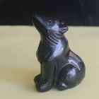 Carved Gemstone Crystal Black Obsidian Wolf Figurine Animal Carving Decor 2  