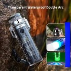 Usb Rechargeable Waterproof Electric Lighter Dual Arc Plasma Flameless Windproof