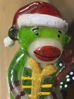 Cute Sock Monkey With Christmas Present Sparkly Night Light 5 5    Tall