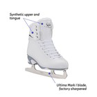 Women s White Fleece Figure Ice Skates With Ultima Mark I Blade Size 5