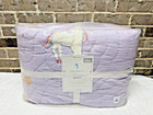 Pottery Barn Kids Rainbow Unicorn Lavender Quilt Full Queen Shooting Stars New