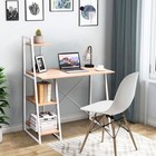 Computer Desk Writing Study Laptop Table Workstation W shelves Metal Frame Home