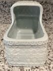 Vintage Napco Light Blue Bassinet Cradle Planter Nursery Decor Vase Flowers