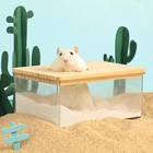  Acrylic Sand Bath Basin Travel Chinchilla House Container Hamster Box
