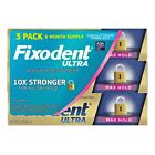 3 Pack-new Fixodent Ultra Max Hold Secure Denture Adhesive 2 2oz
