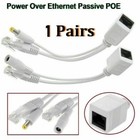 1 Set Pairs Power Over Ethernet Passive Poe Injector Splitter Adapter Cable Kit