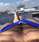 New Men s Sexy  brave Person  Royal Blue Low Rise Style Bikini Swim Brief-gay