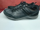 Ecco Shoes Mens Size 12 5 Black Leather Lace Up Comfort Casual Sneaker
