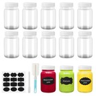 10pcs Juice Shot Bottles With Caps-2 Oz Glass Jars With Lids For Ginger Shots