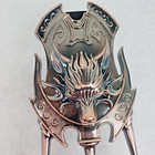 16  Metal 3 Blade Gold Dragon Handle   Silver Claws