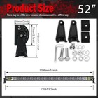 Fit Hummer H3 06-10 52   Roof Curved Led Light Bar Mounting Bracket Wiring Kit