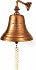 Personalized Handcrafted Brass Ship Bell With Wall Mount   Rope -custom Engraved