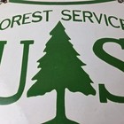 Vintage Forest Service Porcelain Sign - Agricultural National Park Gasoline Sign