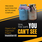 Open Cell Injection Spray Foam Kit     35 Cu ft  Slow Rise Wall Cavity Insulation