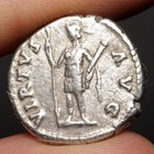Antoninus Pius Denarius 140ad Ancient Roman Empire Silver Coin Virtus Vf Rome