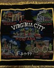 Rare Vintage Virginia City  Montana Souvenir Pillow Cover Velvet Fringe 3-7-77